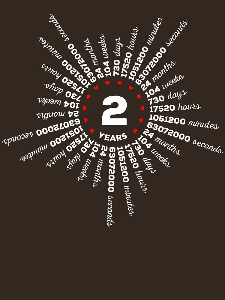 2nd Wedding Anniversary Gifts, Tee Shirts, Phone Cases And Other Collections by MemWear
