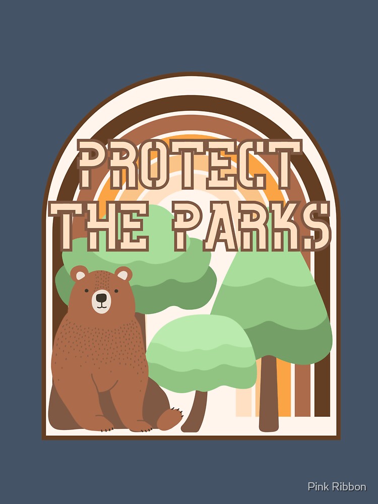 Protect The Parks Brown Bear Nature Badge by Pink Ribbon