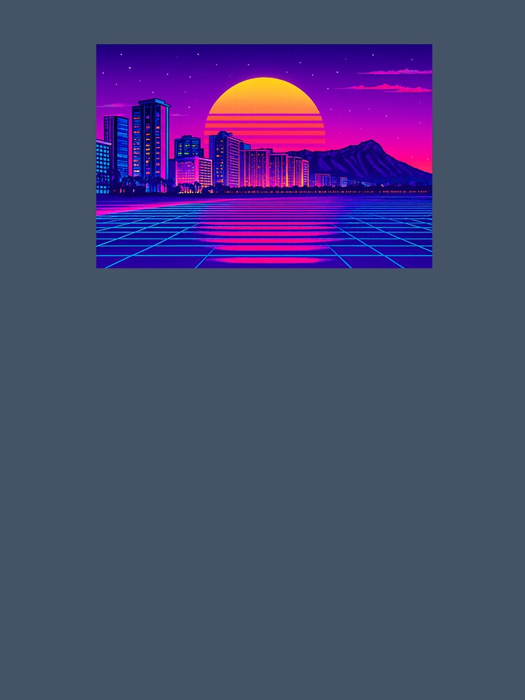 Retro-futuristic vibes Honolulu Waikiki beach by A E S T H E T A T A G