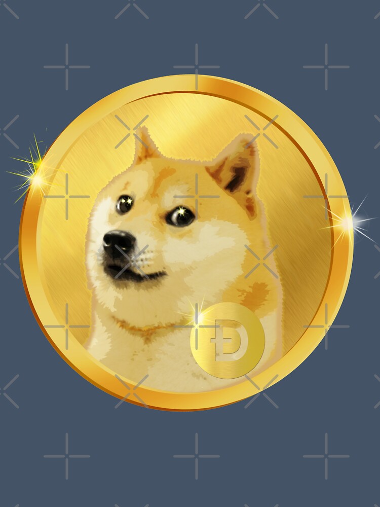 Golden Doge Coin Emblem - Imperial Peacock Teal Shiba Inu Art by Art-PraveenRai
