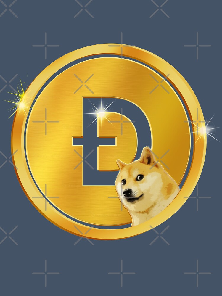 Golden Dogecoin Currency Emblem - Emerald Green & Gold Crypto Art by Art-PraveenRai
