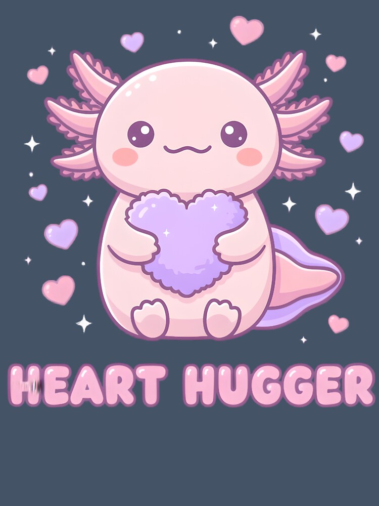Heart Hugger - Axolotl Lovers Kawaii by SlyFenrir