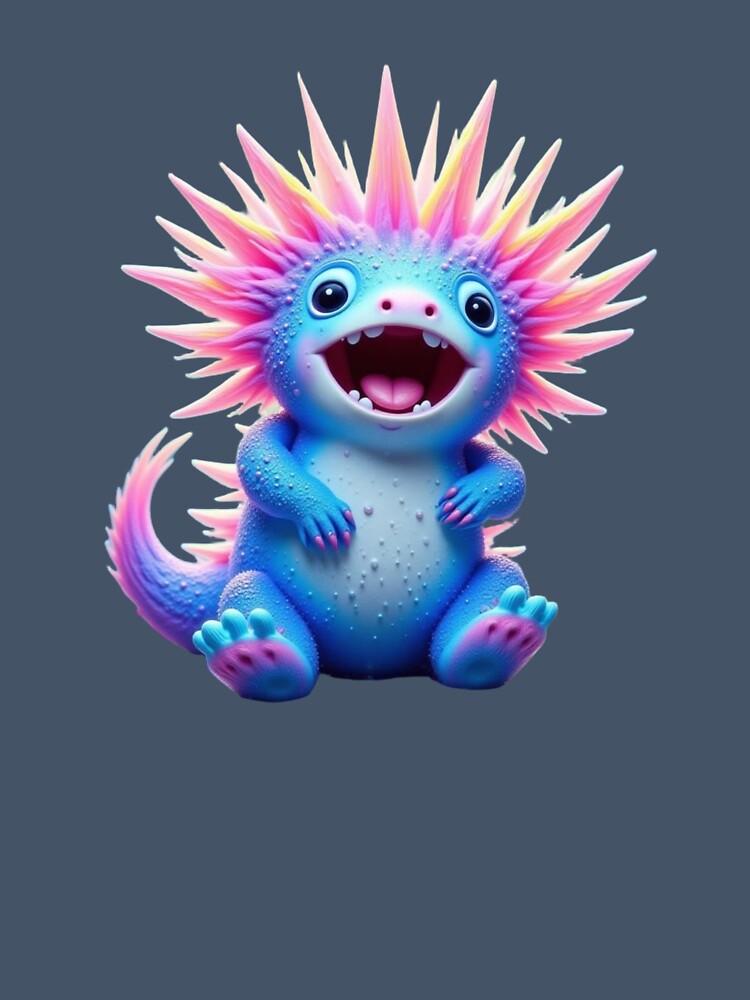 Happy Axolotl Cute Fantasy Creature Art for Stickers, Gifts, Décor, and Happy Vibes by Whimsical Art by Angela