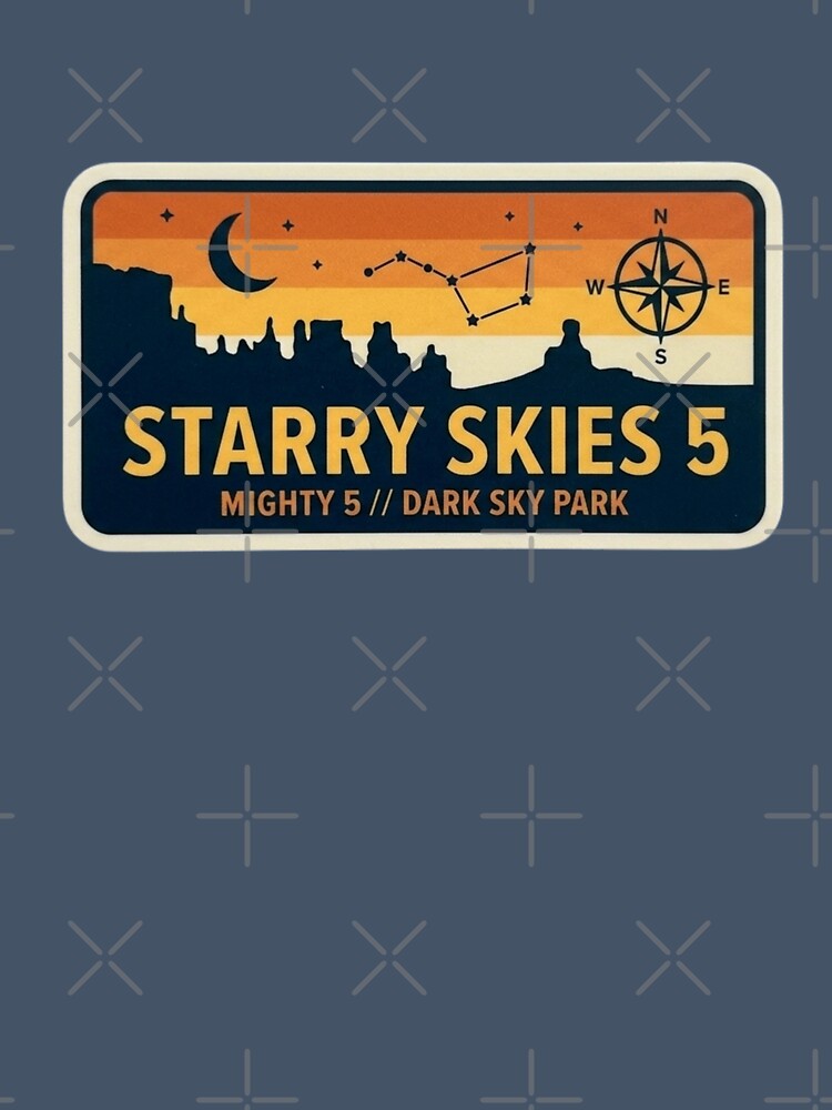 Mighty 5 Utah Dark Sky Park Starry Skies Sunset Badge by LittleArij