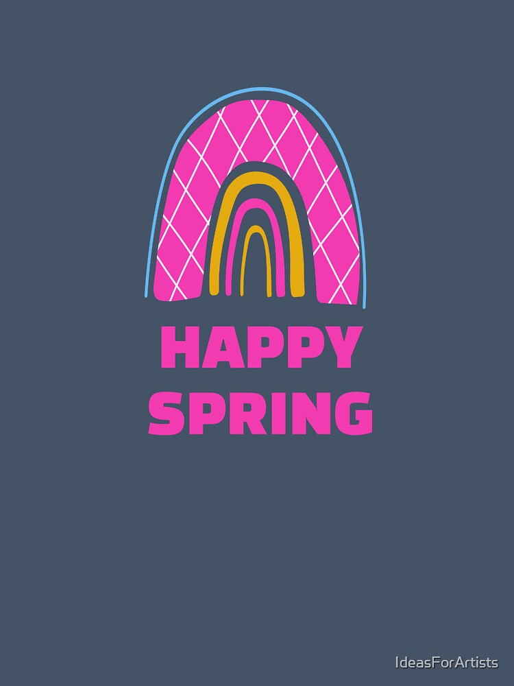 Happy spring - organic tribal rainbow - pink and yellow by Inspirationmotivation