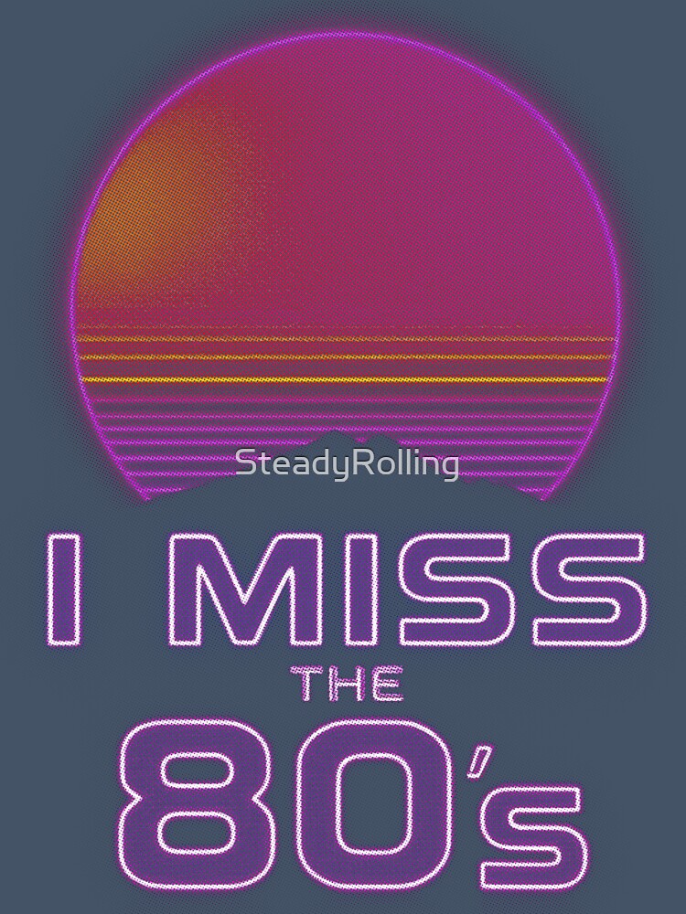 I Miss The 80s – Neon Sunset Grid by SteadyRolling