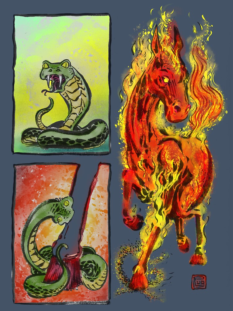 Year of the Fire Horse - comic by PLUGOarts