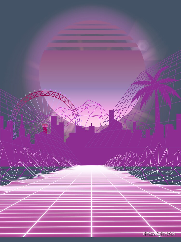 Retrowave Cityscape Grid by IREMORHAN