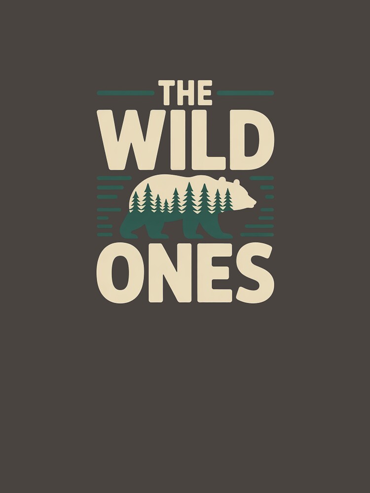 The Wild Ones Bear Forest Trail Running T-Shirt | Retro Outdoor Nature Design by WildMilesCo
