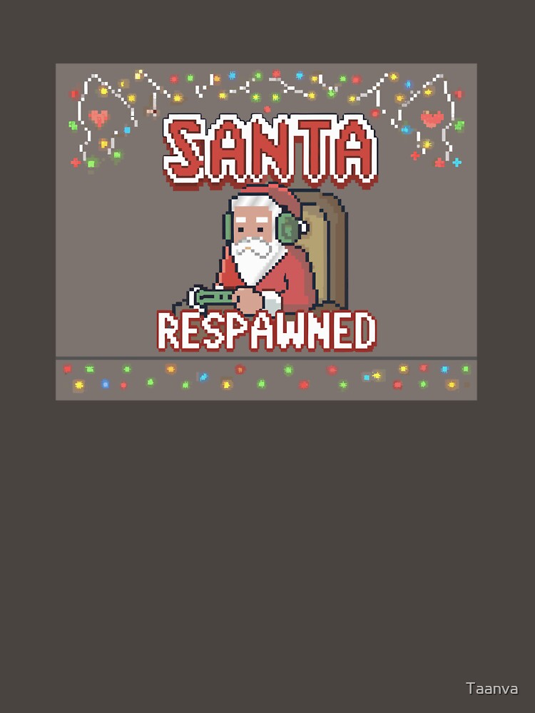 Gamer Santa Respawned | Pixel Art Christmas Video Game Humor | Retro Xmas Gift by Taanva