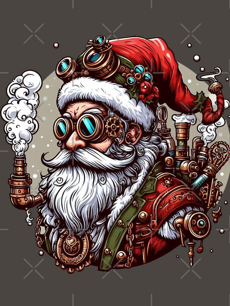 Geared Up Steampunk Santa Claus by organicgal