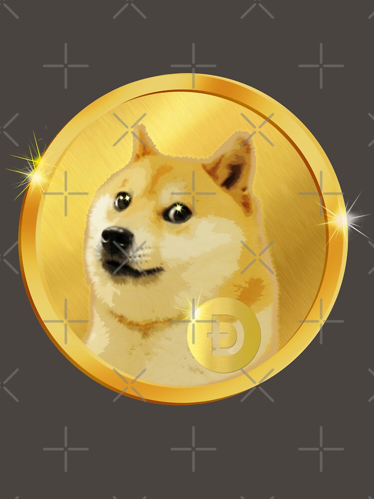 Golden Doge Coin Emblem - Luxe Espresso Brown Shiba Inu Art by Art-PraveenRai