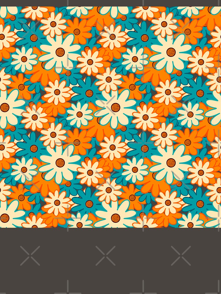Groovy Blooms Retro Floral Seamless Pattern by Clara Fruggeri