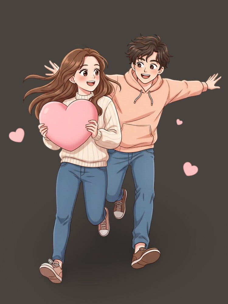 Cute Anime Couple in Love by Y-MOONSTAR