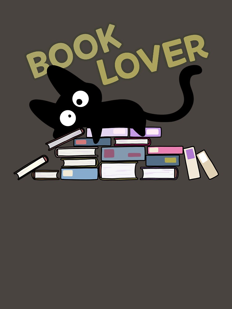 Book Lover Cat - Cute Reading Illustration by studio902