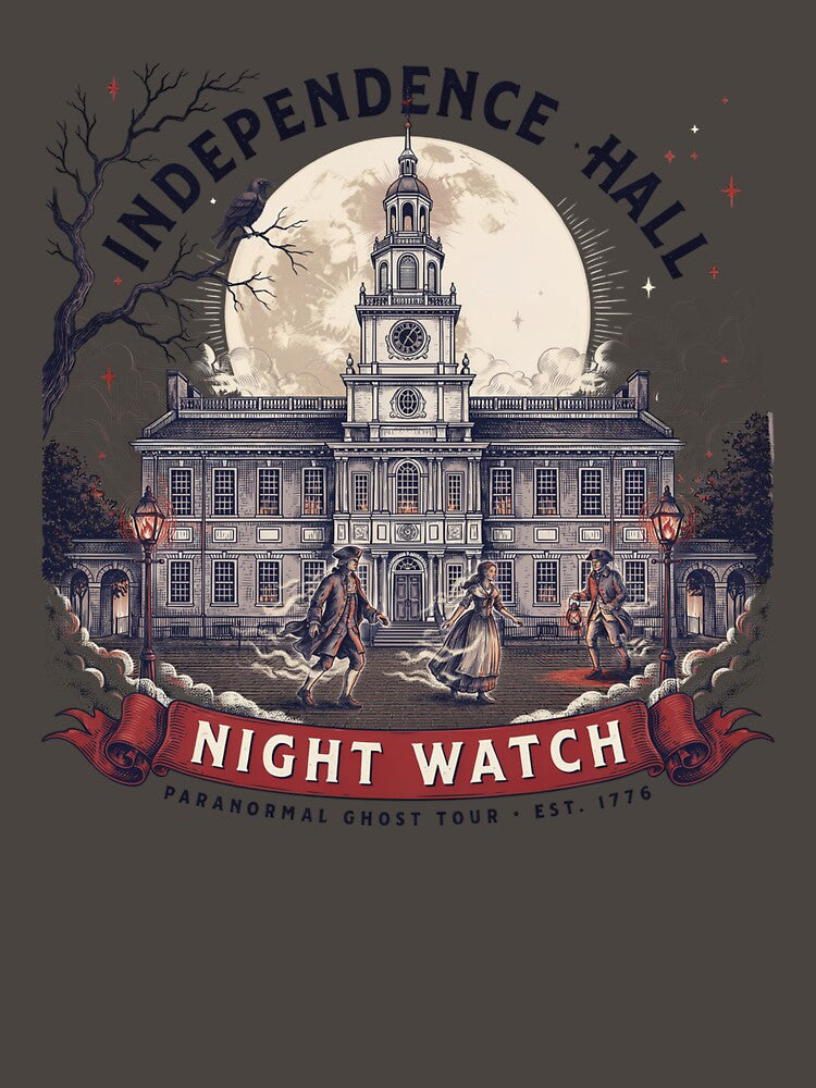 Independence Hall Night Watch – Paranormal Ghost Tour Philadelphia Vintage Design by ArcticFoxStudio