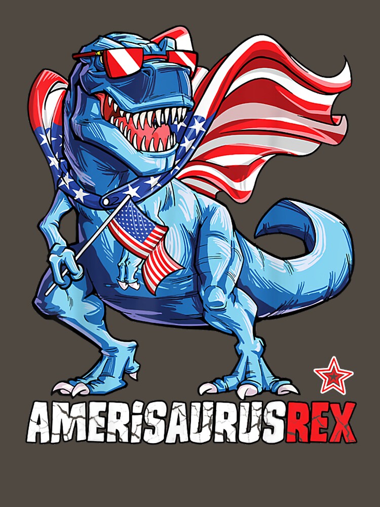 dinosaur 4th of july t kids boys men t yellow by Arandacha