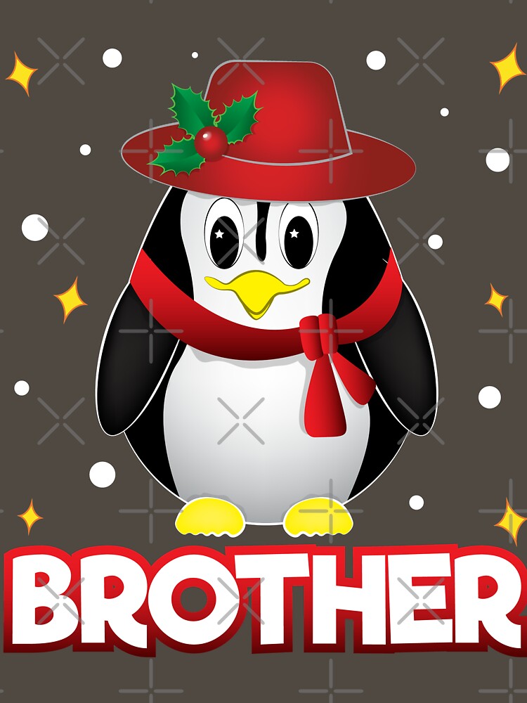 Matching Family Christmas Brother Cute Penguin Xmas Gift by ZNOVANNA