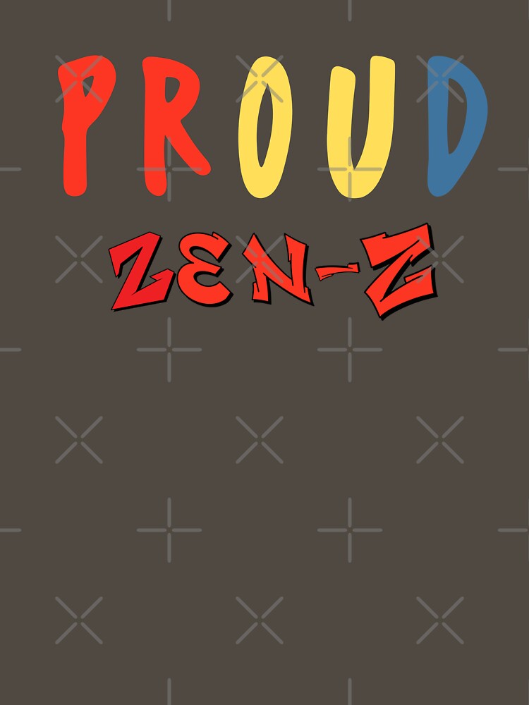 Proud Gen Z Typography Colorful Lettering | Cool Aesthetic Gen-Z Quote Design by MOTAS FASHION