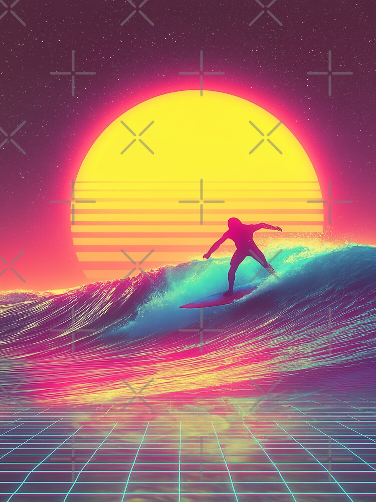 Neon Tide Rider by ArgentoArt
