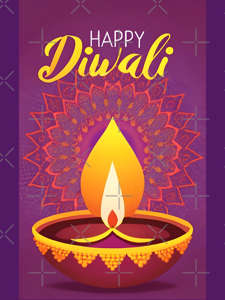 Happy Diwali Greetings- Diwali Celebration Design by Jollys-ArtShop
