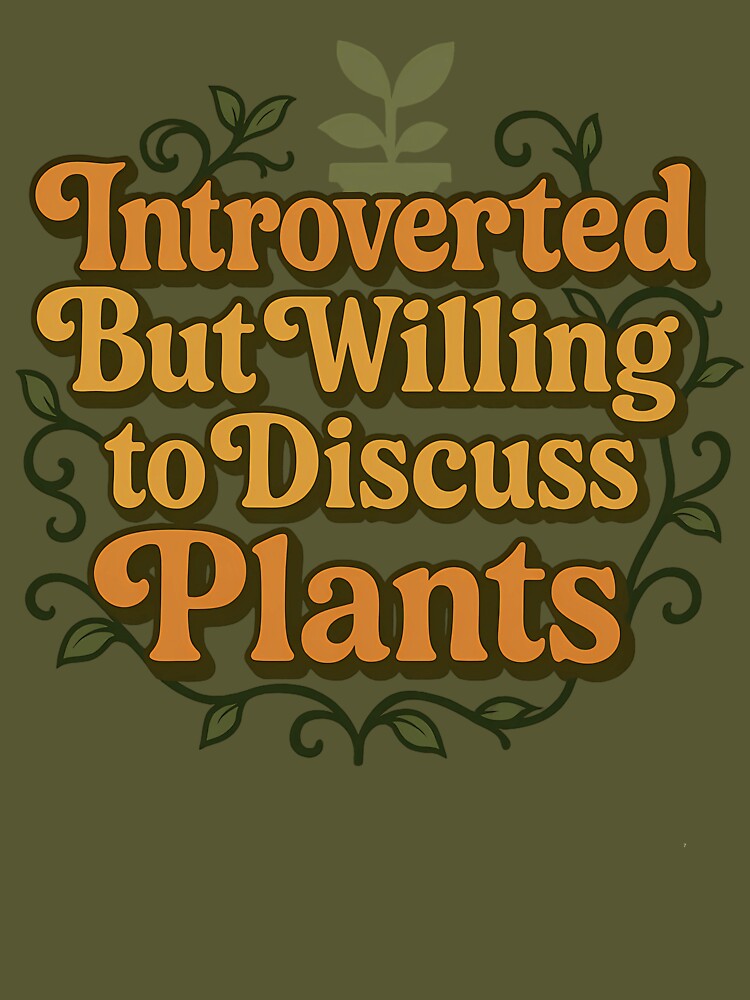 Introverted But Willing to Discuss Plants Lover Retro Groovy by Imaginarium Design