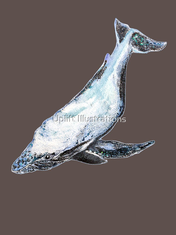 Whale Watercolor Illustration by Uplift Illustrations