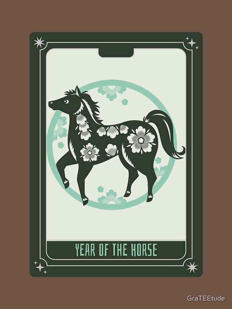 Year Of The Horse Chinese Paper Cutting Art by GraTEEtude