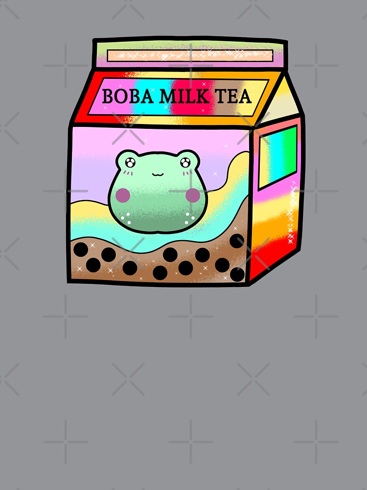 Kawaii cute froggy chibi boba milk tea by Quacktails