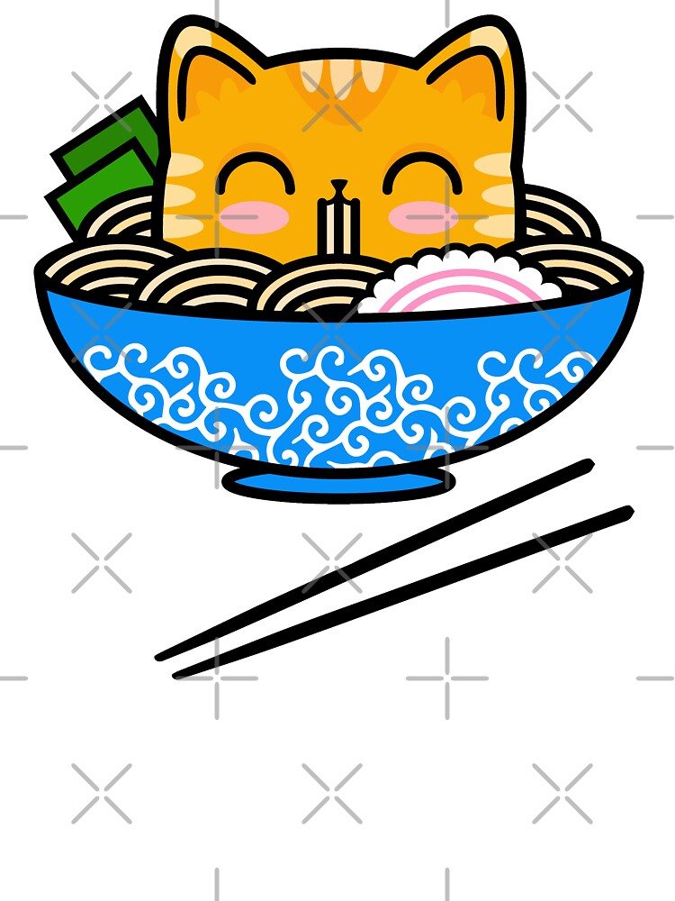 Ramen Cat & Asian Food Noodle Bowl Lover by blueveins