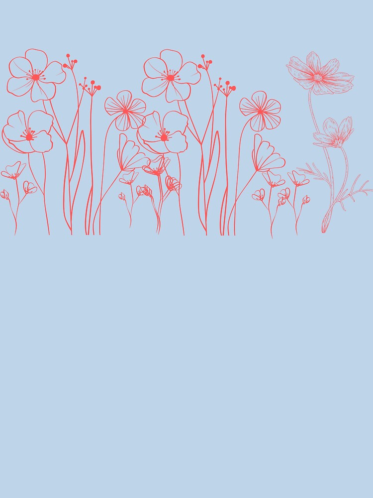 Delicate Pink Wildflowers Meadow design by MKTreasures