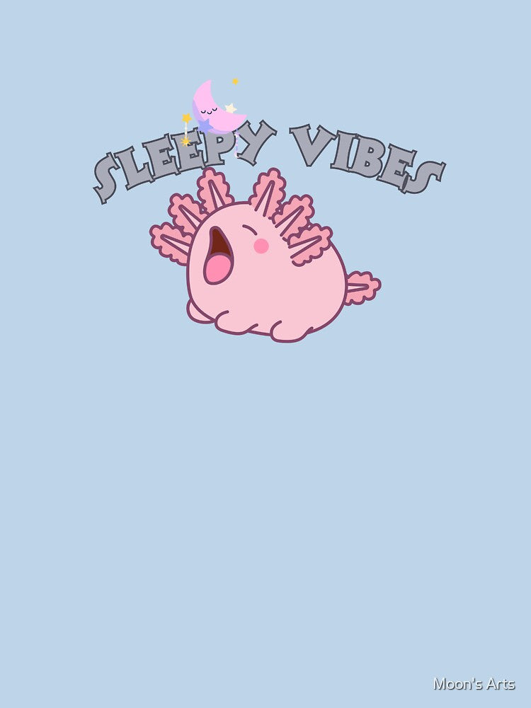Sleepy Vibes Axolotl Cute Relax Sticker by Moon's Arts