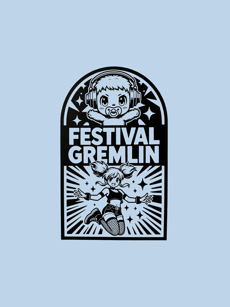Festival gremlin logo neon green rave trinket by FestDrip