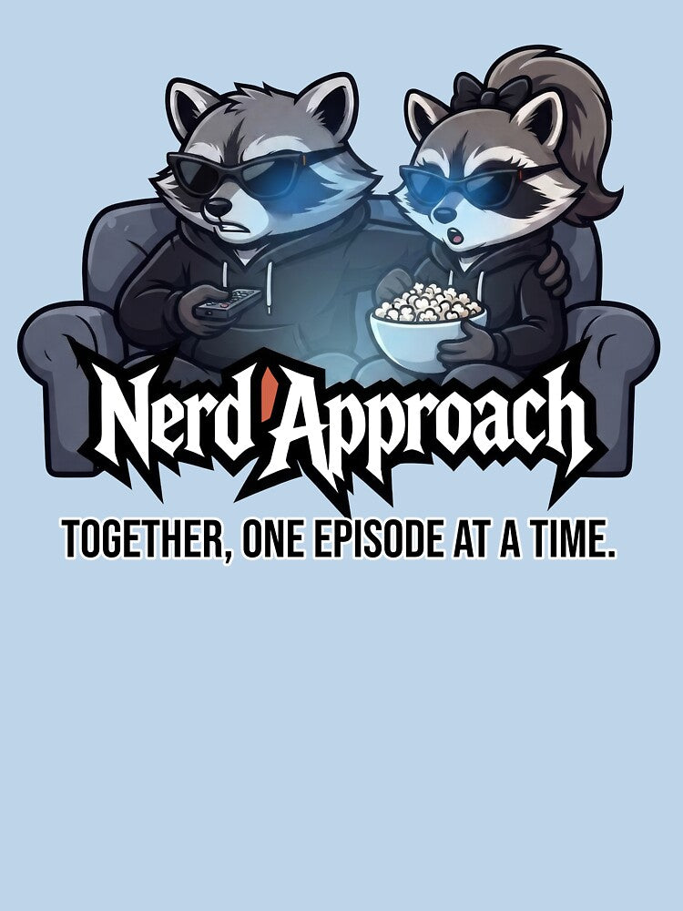 Binge Watching Couple Raccoons - Nerd Approach by NerdApproach