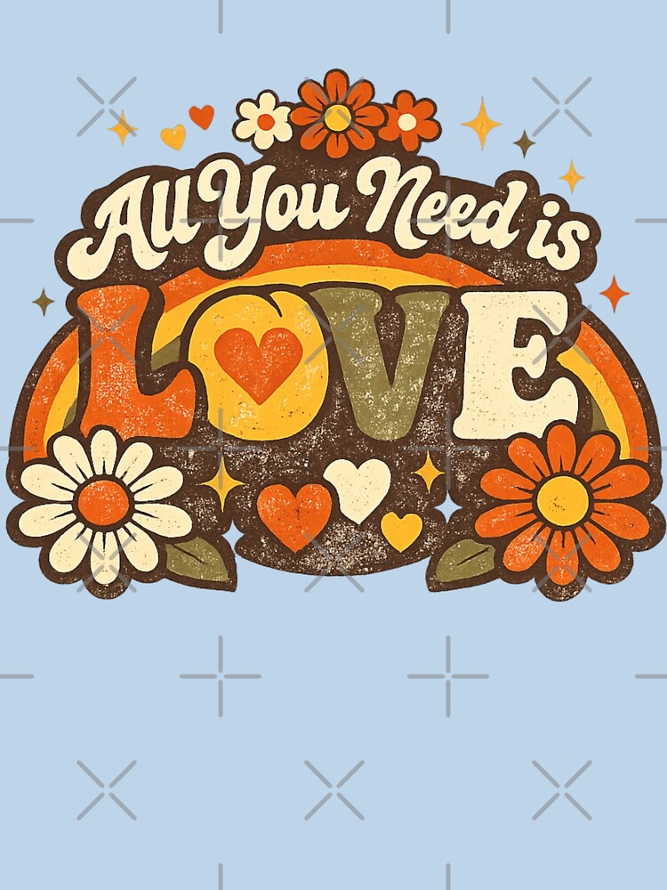 Retro Love Groovy 70s Typography by craftedd
