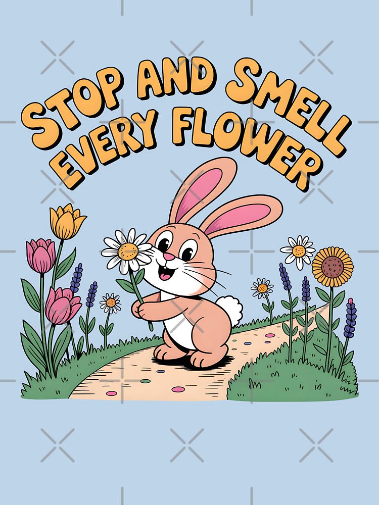 Stop and Smell Every Flower – Bunny Spring Vibes by Jollys-ArtShop