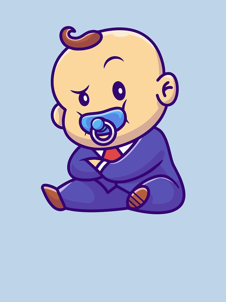 Funny Boss Baby in Blue Business Suit by zchikar
