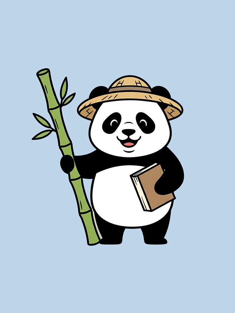 Happy book reading Panda by VelvetEmberCA