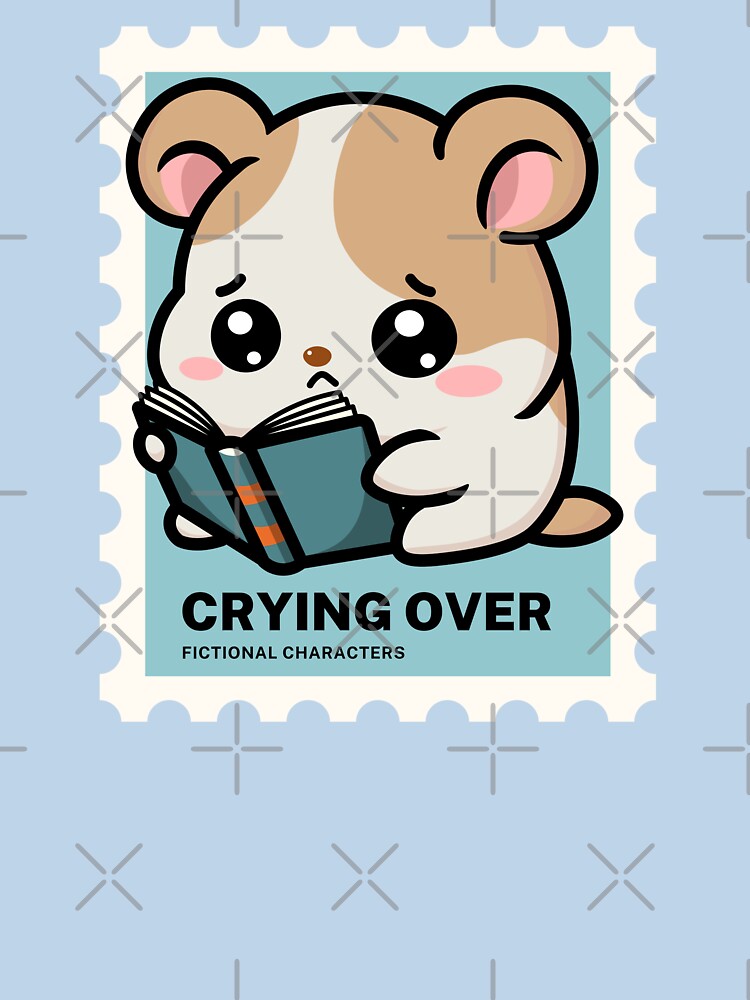 Crying Over Fictional Characters | Cute Sad Hamster Reading by Kimochi-Shop