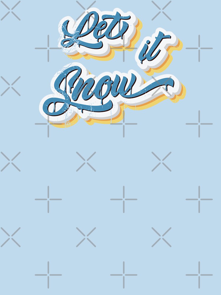 Let It Snow - Vintage Retro Text by Whimsical  Thinker