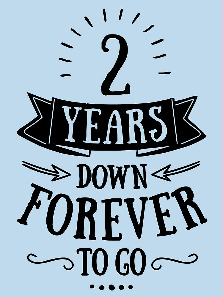 Cotton Anniversary - 2 Years Down Forever To Go Clothing, Phone Cases And Other Gifts by MemWear