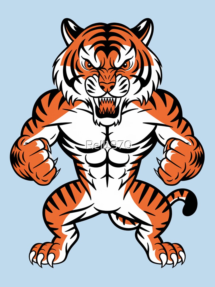Aggressive Tiger Cartoon by Rell1970