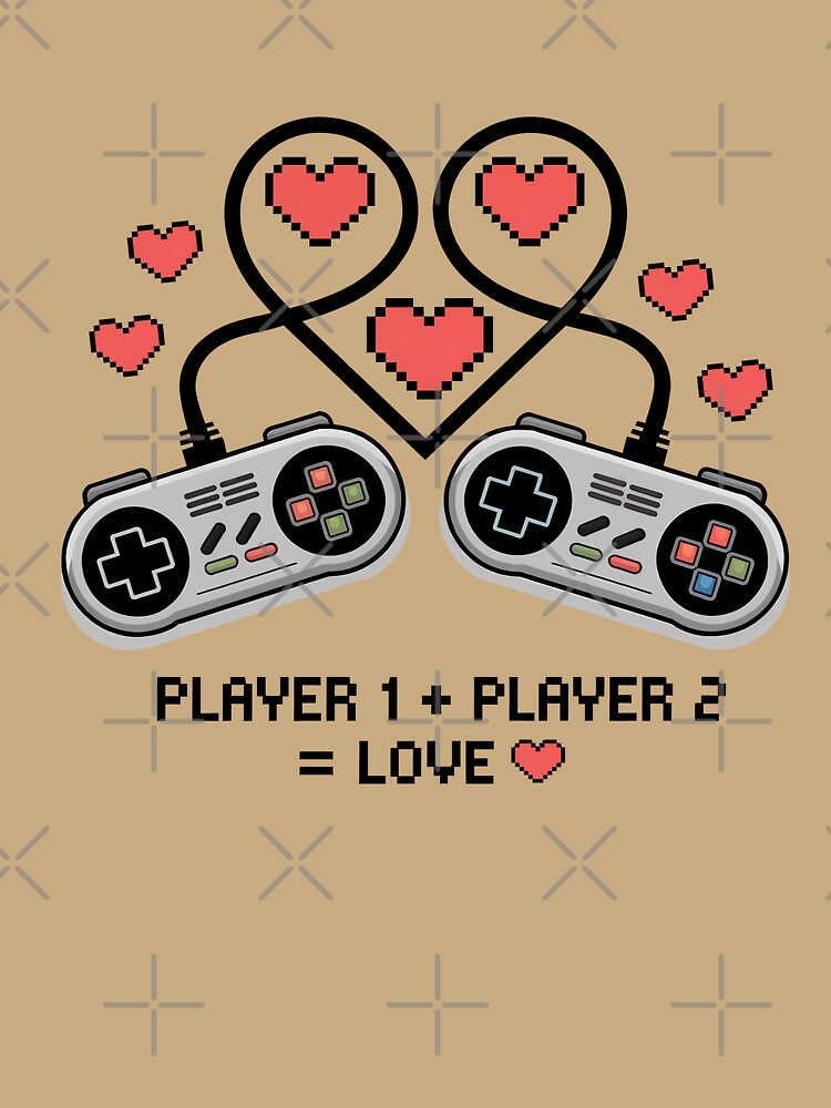 Gamer Couple Love | Retro Gaming Valentine Design by cabana.space