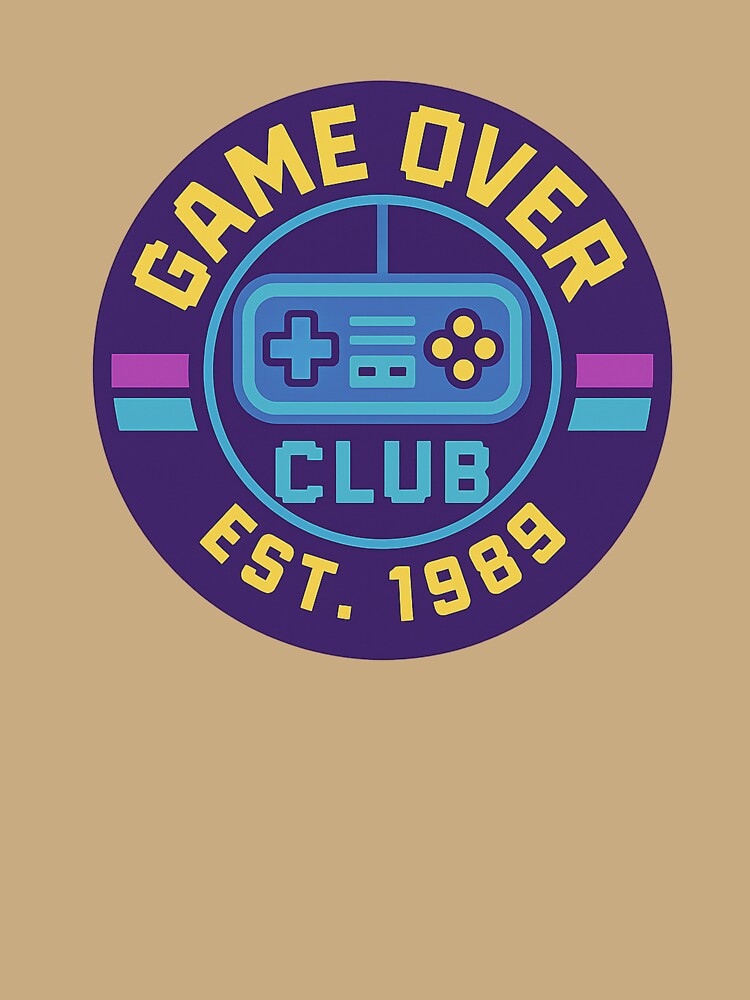 Game Over Club – Retro Gamer Design in Vintage Arcade Style by Lunaria Arts