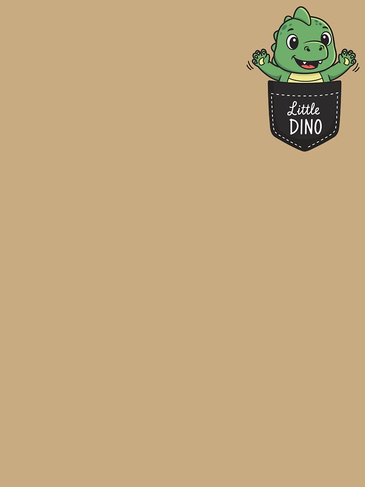 Little Dino Pocket Design | Adorable Green Dinosaur Illustration by Shivi-designs