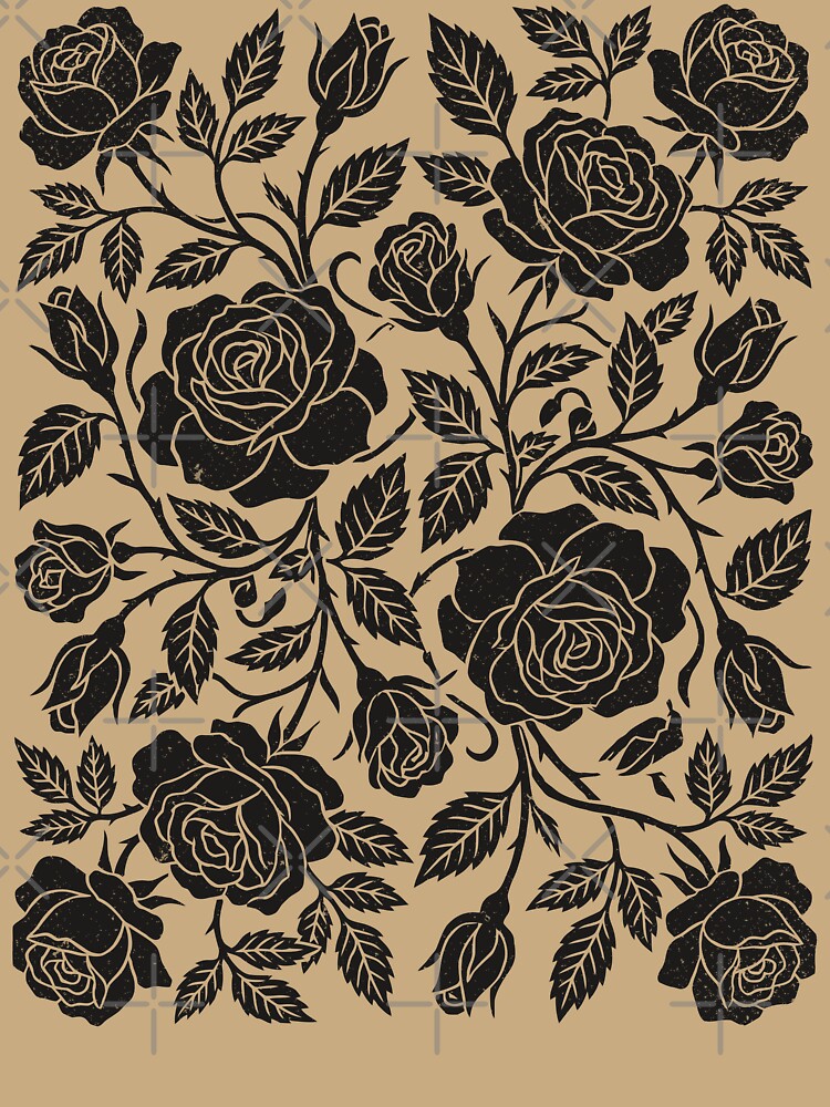 Black Roses Vintage Floral Gothic Cottagecore by Y-Vibes