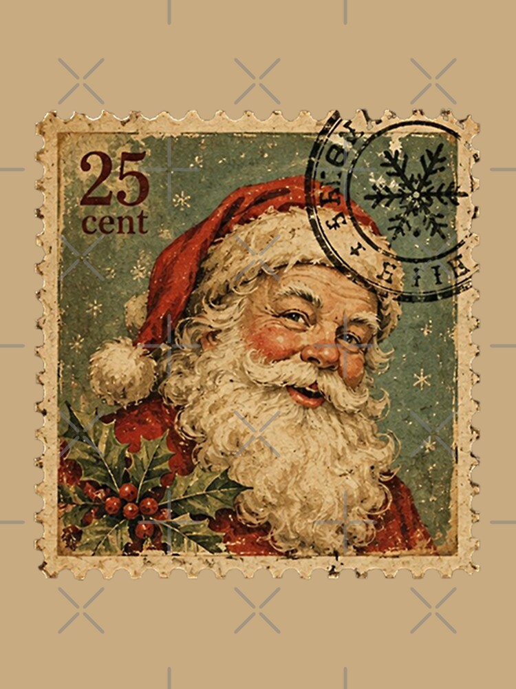 Vintage Santa Claus Christmas Stamp by Kenny8716