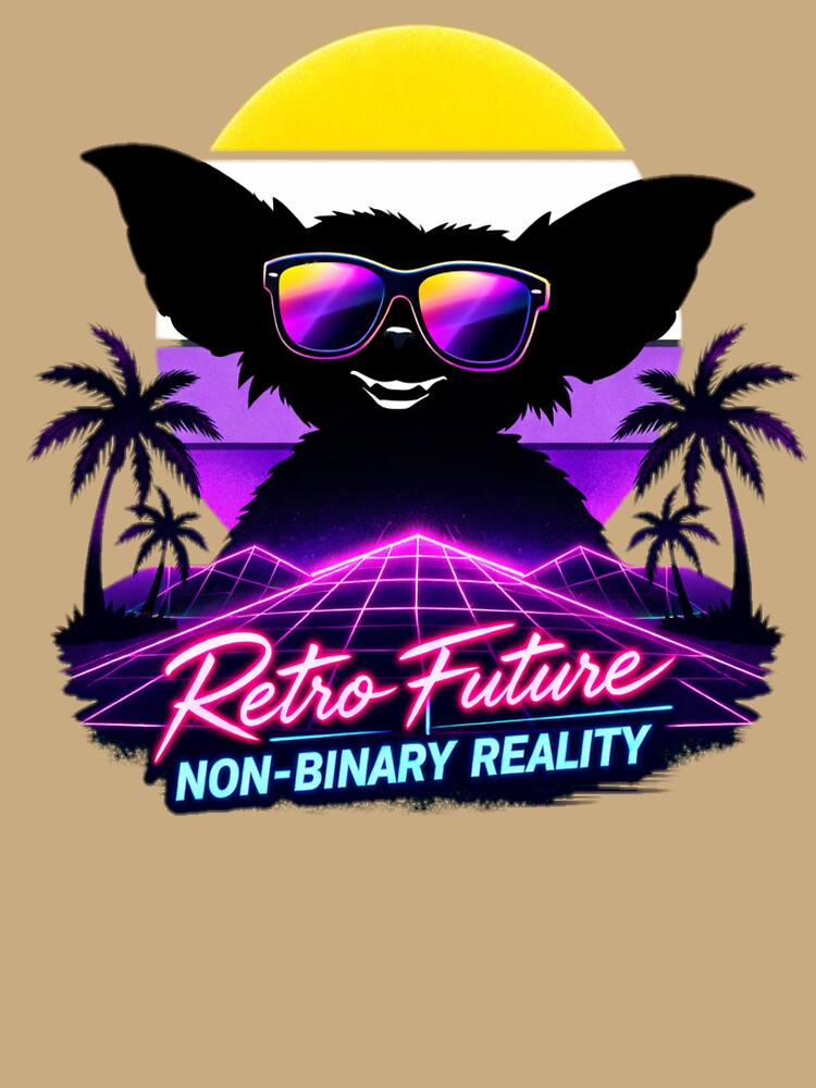 Retro Future Non-Binary Reality: 80s Synthwave Pride by rainbowgremlin