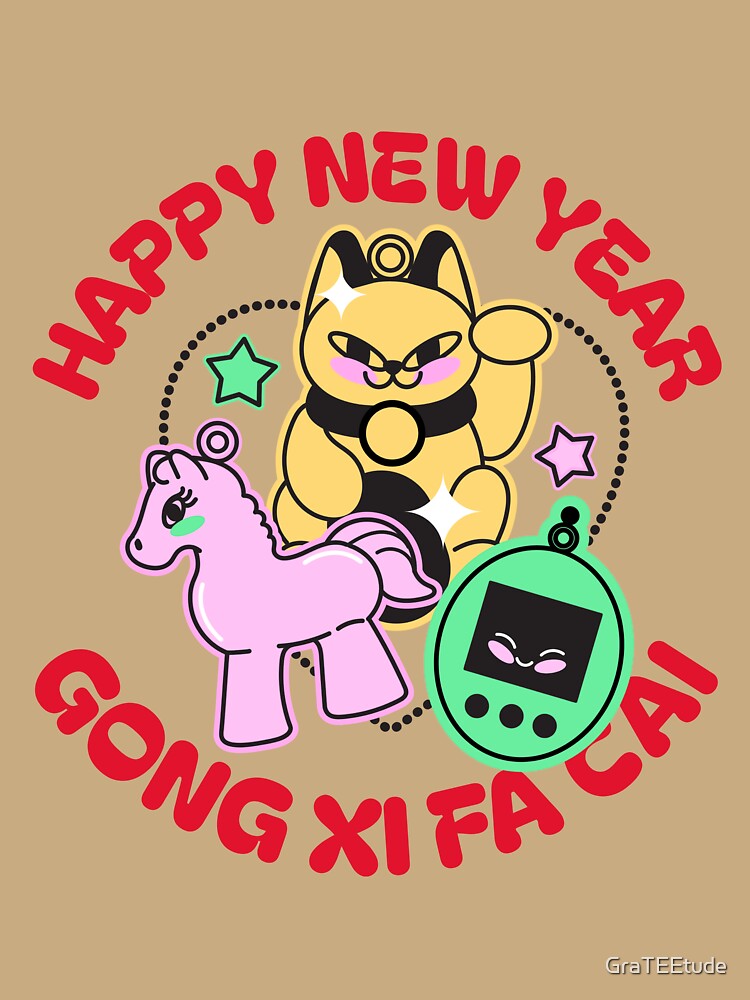Year Of The Horse Happy New Year Gong Xi Fa Cai by GraTEEtude