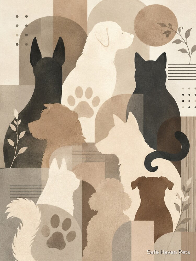 Minimalist Pet Silhouette Collection by Safe Haven Pets